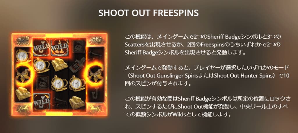 SHOOT OUT の画面