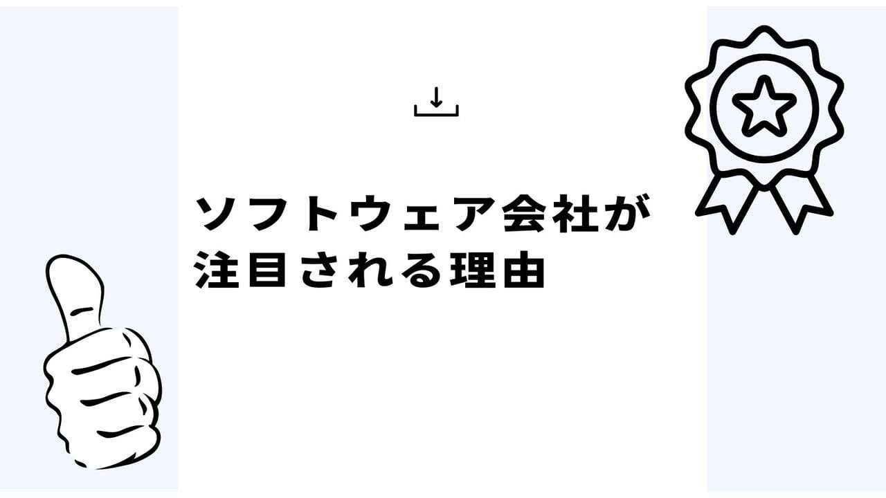 ソフトウェア会社が注目される理由