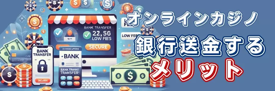 オンラインカジノで銀行送金・銀行出金するメリット