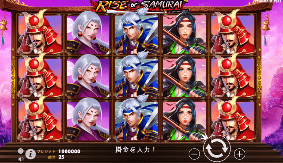 rise of samuraiの操作画面